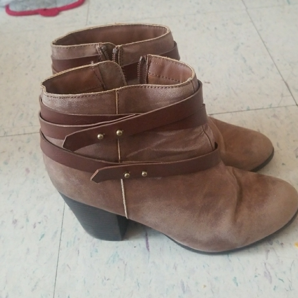 Faux Suede ankle boots